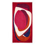 Abstract red wool scarf